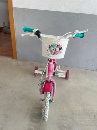 Bicicleta infantil Minnie Mouse rosa