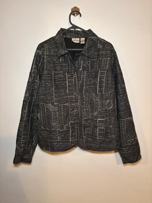 Giacca Chico's ricamata lurex