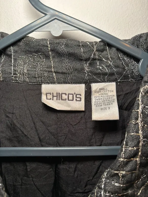 Giacca Chico's ricamata lurex