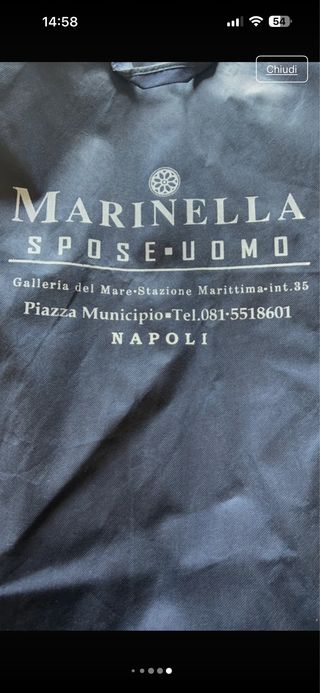 Abito uomo Marinella nero taglia XXL