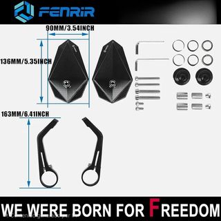 Espejos Retrovisores Moto Negro