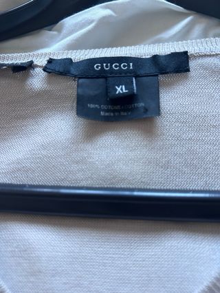 Jersey Gucci V-Neck Beige Talla M