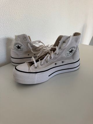 Zapatillas Converse plataforma altas blancas