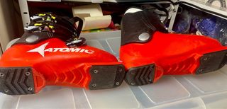 Botas de esquí infantiles rojas