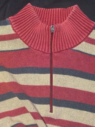 Jersey Ungaro rayas beige y rojo