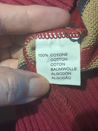 Jersey Ungaro rayas beige y rojo