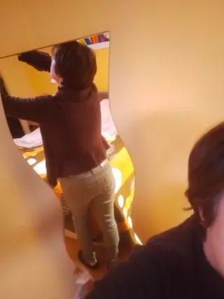 Pantalón KY estampado dorado