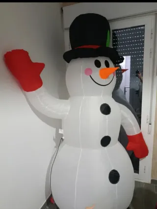 Muñeco Nieve Inflable Grande de 2'40