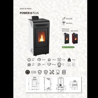 Estufa de Pellets Nueva Power 9 BAR1025