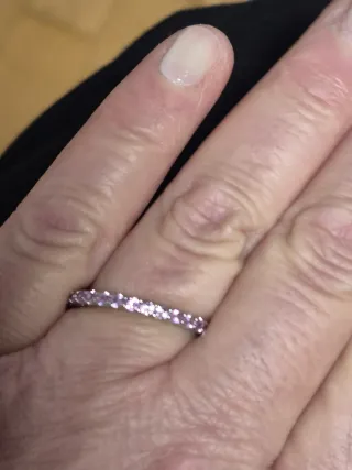 Veretta Argento 925 con Zirconi Rosa Misura