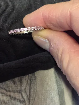 Veretta Argento 925 con Zirconi Rosa Misura