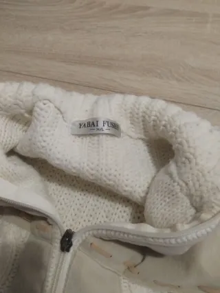 Giacchino invernale beige/bianco , con velluto