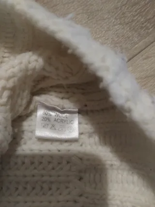 Giacchino invernale beige/bianco , con velluto