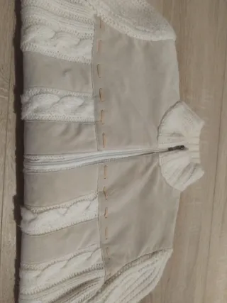 Giacchino invernale beige/bianco , con velluto