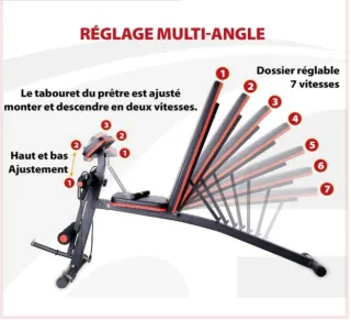 Banco de pesas multifuncional