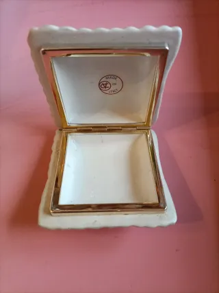 Cofanetto portagioie ceramica effetto madreperla