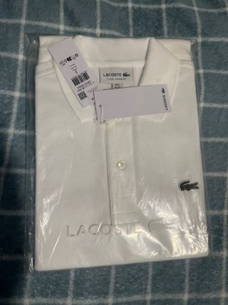 Polo Lacoste Clásico Blanco Talla XS Nuevo
