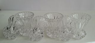 6 Antichi Calici in Cristallo Intagliato