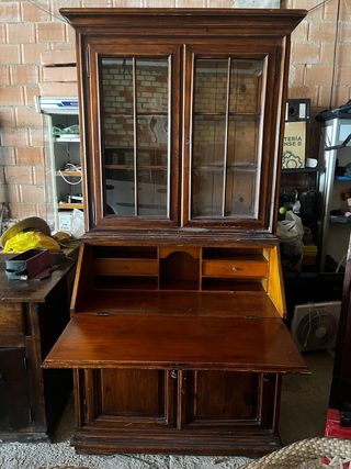 Vitrina escritorio madera maciza