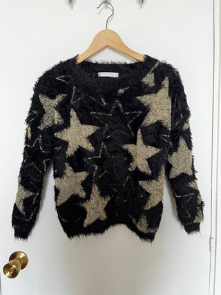 Jersey Negro Estrellas Doradas Talla S