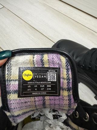 Buffalo Anfibi Donna Neri Pelle Veg