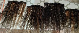 Pelo Natural Ondulado Castaño con Mechas