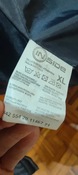 Abrigo plumífero Inside Talla XL