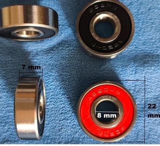 20 Rodamientos 608 2RS ABEC-9 Patines Skate