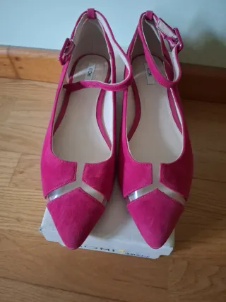 Zapatos planos fucsia Talla 39