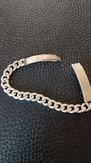 Pulsera esclava cubana plata