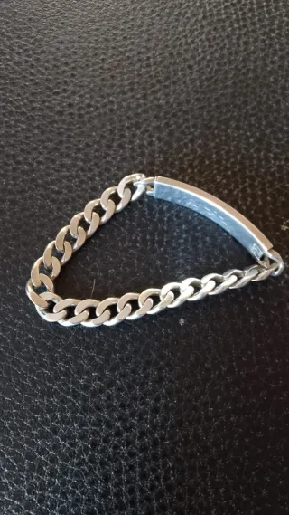 Pulsera esclava cubana plata