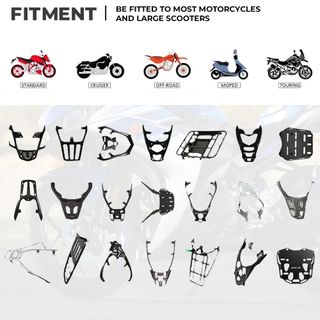 Baúl moto aluminio 65L gris y negro 2 cascos nuevo