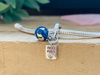 Charm Bola del Mundo Viaje - Plata