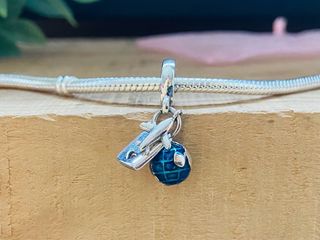 Charm Bola del Mundo Viaje - Plata