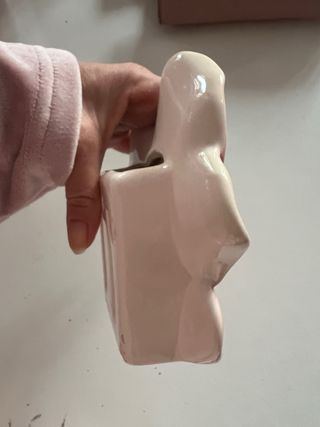 Vaschetta umidificatore ceramica fiore rosa