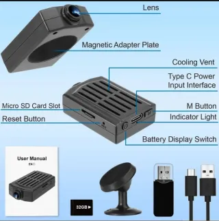 Mini Telecamera 1080P Batteria 3h Monitoraggio