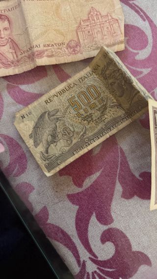 Lotes de billetes antiguos: Bélgica, Grecia, Itali