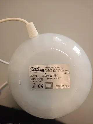 Lampada Perenz in vetro bianco