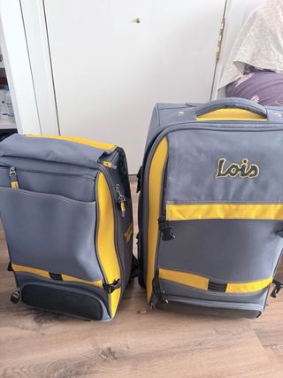 JUEGO Maletas Lois Gris y Amarillas