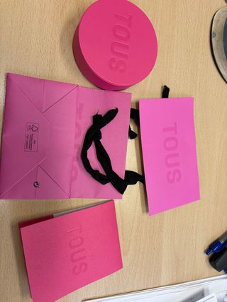 Caja, bolsa y tarjetas Tous originales