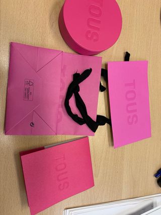 Caja, bolsa y tarjetas Tous originales