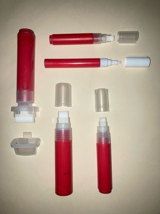 Set 5 Pennarelli Marker Ricaricabili Rossi