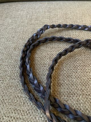 Cinturón trenzado marrón