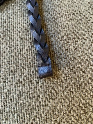 Cinturón trenzado marrón