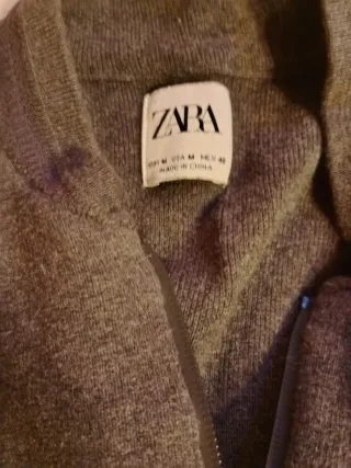 Cárdigan Zara gris talla 40