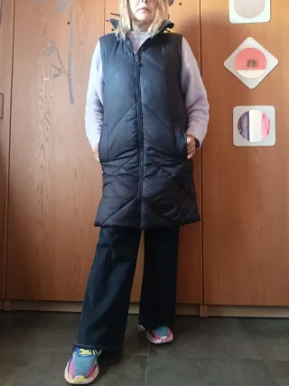 Chaqueta sin mangas acolchada negra