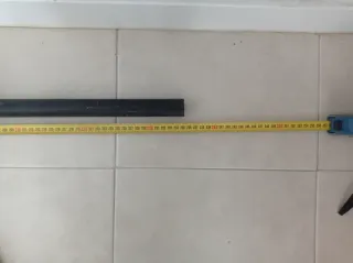 Barra de cortina y soportes metálicos