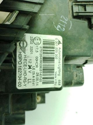 Mini 20703622 faro derecho 63122751264 mini cooper
