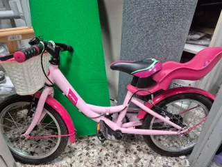 Bicicleta niña 16 B-pro rosa con cesta