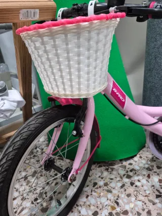 Bicicleta niña 16 B-pro rosa con cesta